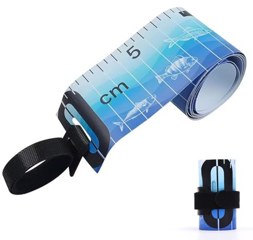 Poisson Règle,Règle de Mesure pour Poissons,Mètre Ruban pour Mesurer le Poisson,Mètre Ruban pour la Pêche.Outil de mesure de pêche en PVC pour la pêche en plein air,5x90cm
