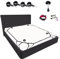 Quintrost SM Bondage Kit, Restraints Kits para Cama, Erótico Set Juguetes Sexuales para Parejas, BDSM Restraints Kits Erótico con Esposas Máscara de Ojos para Principiantes y Experimentados (Negro)
