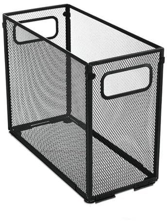 Allayu Faltbarer Desktop Datei Organizer, A4 Hängeregisterbox, Hängeregister für Aktenschränke, Eisen Hängeregister Organizer, Größe A4, A