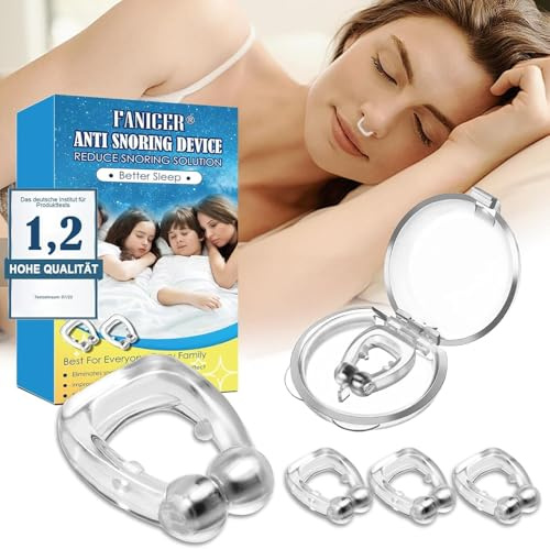 8 Stück Anti Schnarch Nasenclip, Schnarchstopper Anti Schnarch, Wiederverwendbares Schnarchen Stopper Silikon-Magnet Nasenspreizer, Nasendilatator Nasenspreizer, Besser schlafen