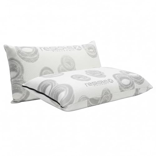 Duérmete Online – Almohada Viscoelástica con Funda BioCeramic | Núcleo Memory Foam para Alivio Cervical | Termorregulación FIR, Antialérgica y Transpirable | 2 Unidades de 75 cm