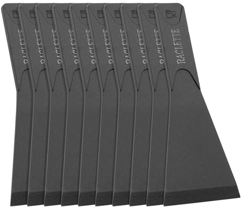 RUNYU Raclette - Set di 8 spatole per raclette antiaderenti, spatola per raclettes, raschietto per raclette, raschietto in nylon, utensili da cucina per formaggi, griglie, tavole, padelle, padelle