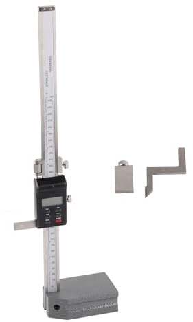 Fafeicy Jauge de Hauteur électronique, Outil de Mesure Numérique en Acier Inoxydable pour le Traitement Mécanique, Plage 0-300 Mm/0-11,8 Pouces, Précision 0,01 Mm, Idéal pour la Menuiserie et