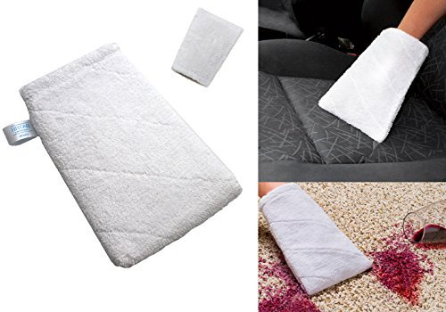 Fleckenentferner-Handschuh für Teppich, Auto, Polster UVM – Reinigungshandschuh für hartnäckigen Schmutz – Fleck-Weg-Handschuh entfernt Flecken wie Blut, Rotwein, Ketchup, Farbe, Fett, Kaffee etc