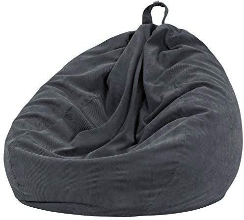 Nobildonna Funda para Silla de puf (sin Relleno) para niños y Adultos. Puf Extragrande de 300 l de Almacenamiento de Animales de Peluche de Pana Suave de