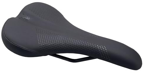 WTB Volt Bike Seat (Saddle) - Comfortable Medium Thickness Padding, Mountain, Gravel & E-Bikes (Steel Rail, Wide)