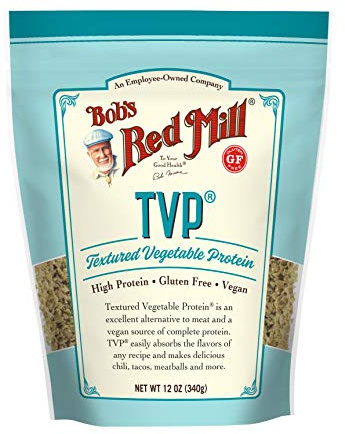 TVP Bob's Red Mill 340g, Gluten Free, Textured Vegetable Protein, Vegan Mince Meat Substitute, 12oz
