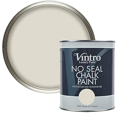 Vintro | No Seal Chalk Paint | Interior & Exterior Use | Furniture | Walls | Wood | Metal | 1 Litre (Yorkshire Stone)