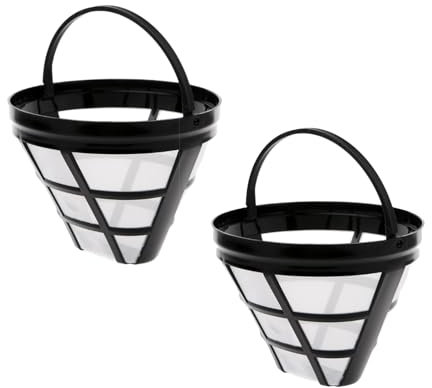 Ceolup 2 Stück Kaffeefilter Dauer-Kaffeefilter Größe 4, Wiederverwendbar Dauerfilte, Kaffee Filter Mesh Korb, Wiederverwendbarer Filter, Filter Tasse Wird Zur Filtration Von Kaffee Und Tee Verwendet