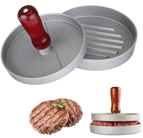 Macchina per Hamburger, Pressa per Hamburger in Alluminio, Alluminio Hamburger Patty Maker, Pressa per Hamburger, Pressa per Hamburger in Antiaderente, per la Produzione di Burger Patty, con Manico
