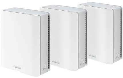 ASUS ZenWiFi BT6 Tri-Band WiFi 7 Mesh, 9.4 Gbps, 7600 sq.ft. (3pk), 2.5G WAN Port, Security and Parental Controls Included, Smart Home Master SSIDs, 4G & 5G Mobile Tethering- BT6 (W-3-PK)
