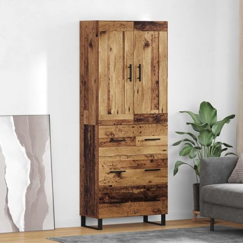 Nqyjm - Mueble de almacenamiento con 3 cajones altos de madera, 69,5 x 34 x 180 cm, madera de ingeniería, aparador de cocina, armario lateral de comedor para sala de estar, dormitorio modelo 10