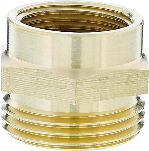 Gardena Messing-Reduzier-Gewindenippel: Messing-Anschlussstück zur Gewindereduzierung für z.B. Pumpen, 33,3 mm (G 1 Zoll)-AG/26,5 mm (G 3/4 Zoll)-IG (7265-20)