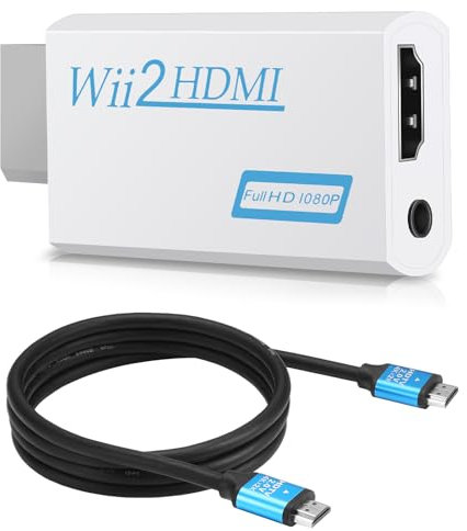 Wii Hdmi Adapter Wii Hdmi Wii zu HDMI Full HD Konverter Display Port auf Hdmi Adapter 720P 1080P HD Video Audio Ausgang mit 1 M größer Geschwindigkeit HDMI Kabel für Wii Display