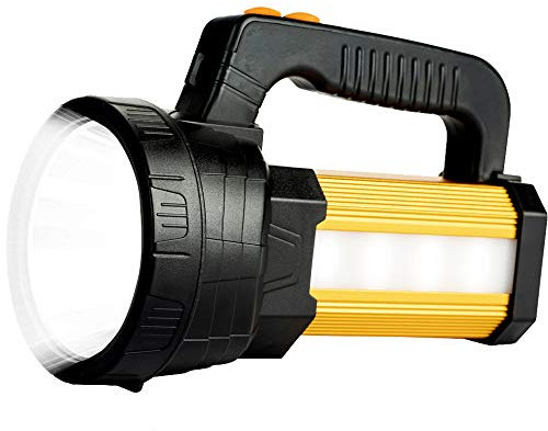 YBQZ Lampe Torche LED Ultra Puissante Lampe de Poche Étanche IPX4 6500K 10000mAH Super Brillante Haute Puissance Camping Lanterne 6 Modes Longue Portée Urgence Lampe pour Ménage Randonnée Chasse