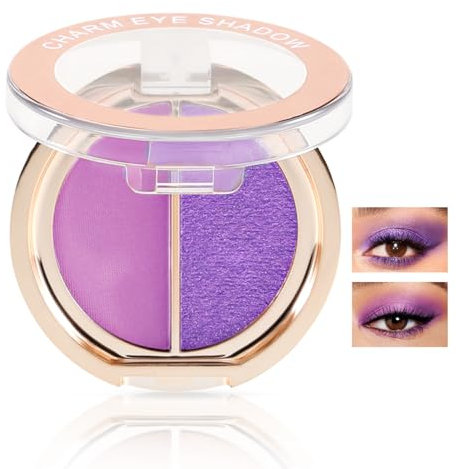 Boobeen Palette di Ombretti a Doppio Colore, Ombretto in Polvere Metallica Matte e Shimmer, Ombretto Colorato Miscelabile, Palette Trucco Occhi Ultra Pigmentata a Lunga Durata