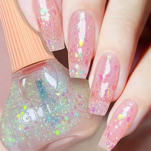 Major Dijit Smalto per unghie (paillettes trasparenti, 10 ml)