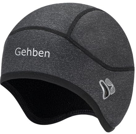 Gehben Fahrradmütze unter Helm 2er Pack - Warme Fahrrad Mütze Winter Herbst - Winddichte Helmmütze Fahrrad - Mütze unter Fahrradhelm Skihelm - Warm Fahrrad Cap Fahrradzubehör E-Bike-A2
