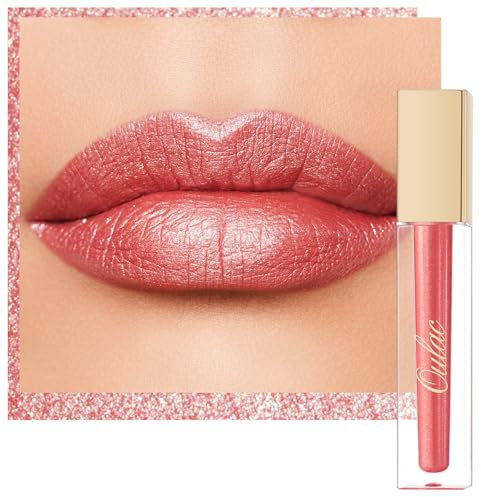 Oulac Metallic Diamond Shine Liquid Lip Gloss - Glitter Glossy for Lip & Eye, Long Lasting 24H + & Waterproof, Lightweight Lip Stain, 3D Metallic Finish, No Transfer, Vegan, 4.5ml,MD05 Loose Control