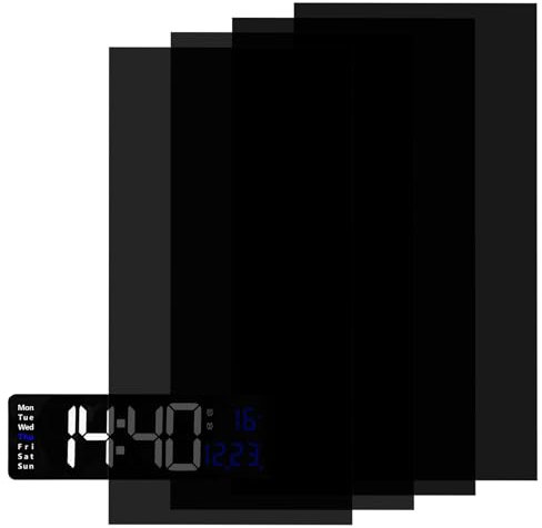 Hariendny 4 adesivi oscuranti LED, 20,3 x 10,2 cm, dimmerazione 50-80%, filtri autoadesivi per elettronica, sveglia, monitor