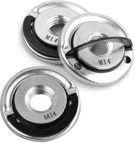 3 Pièces Écrou Serrage Rapide M14 pour Meuleuse, Écrou de Serrage Rapide M14, Ecrou Meuleuse d'angle Serrage Rapide, pour un Changement Rapide des Disques à Tronçonner sur les Meuleuses D'angle