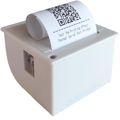 TYLKMCS Impresora térmica integrada de 58 mm, color blanco, RS232/TTL, módulo de impresora serie de recibos térmicos de recibos de 5 a 9 V