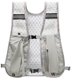SHENGYIG Chaleco de Hidratación para Trail Running con 2 Botellas Soft Flask 1000ml Incluidas - Mochila de Correr con Bolsillo Trasero para Vejiga de Agua hasta 5L - Unisex para Hombre y Mujer