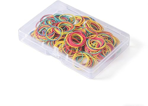 UCLEVER Gummiband färgglada gummiringar 150 stycken gummi naturliga hushållsgummi blandat tjockt gummiband blandade storlekar 38 mm för arbete kontor kök bankpapper (flerfärgad)