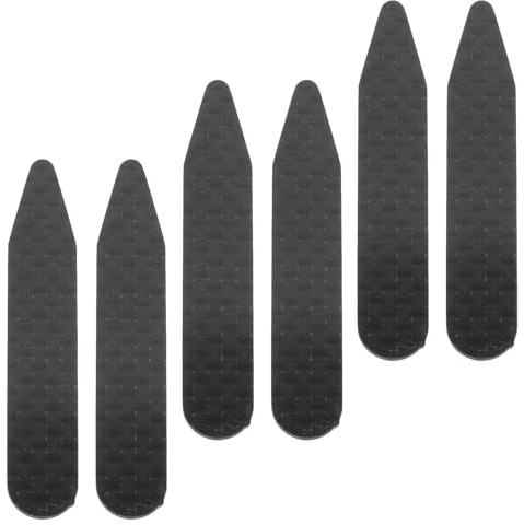 GALPADA 3 Paia Stecche per Colletto Camicia Uomo in Materiale Composito Nero, Facili da Applicare, Multiuso per Camicie da Lavoro e Formali, per Riunioni e Uso Quotidiano