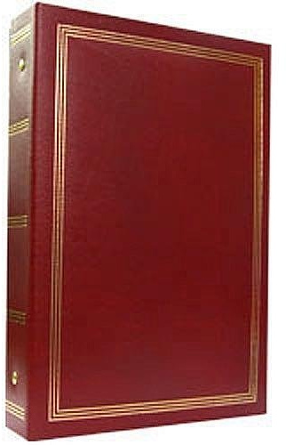 3-Ring 2-Up Slip-in Pocket Burgundy Binder Album for 400 Photos - 4x6