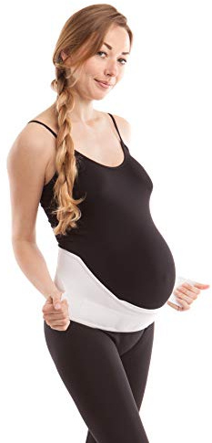 GABRIALLA Made in USA Pregnancy Belly Band – Soft, Breathable Maternity Support Belt for Back, Pelvic & Abdominal Pain Relief - Adjustable Belly Band with Hot & Cold Therapy Pocket for Pregnant Women