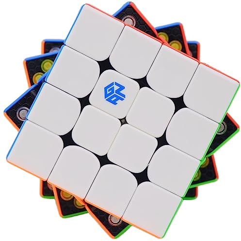 Bukefuno GAN 460 M 4 x 4 Cube Magnetisches Puzzle ohne Aufkleber, 460 m 4 x 4 Geschwindigkeit Puzzle