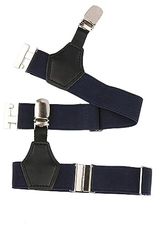 Calcetín de tubo formal para hombre Conjunto de ligas de pierna sexy Tirantes Clip Cinturón Tirantes Antideslizante Sostener Vestido formal Calcetín hombre-azul marino solo clip-calcetines negros