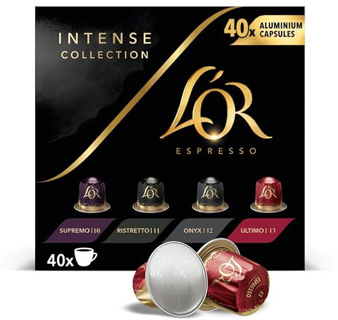 L'OR Espresso Colección Intenso | Intensidades 10-12 | 40 Cápsulas Compatibles Nespresso (R)* | Amazon Exclusive