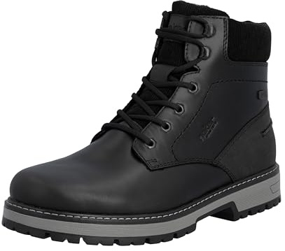 Rieker Uomo F8303 Stivali stringati, nero, 41 EU, Nero, 41 EU