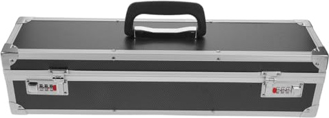 HIAKDOFT Estuche RíGido para Cuchillos De Cocina Profesional con 8 Ranuras Y Cerradura De CombinacióN Doble Caja PortáTil De Aluminio para OrganizacióN Y Transporte En Camping Y Clases De Cocina