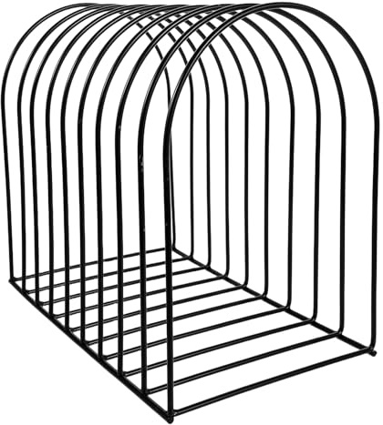 ROMISBABA Organizador Vertical de Archivos Metálico Grande para Escritorio Estantería Negra de Hierro para Libros y Documentos Soporte Compacto para Oficina y Hogar