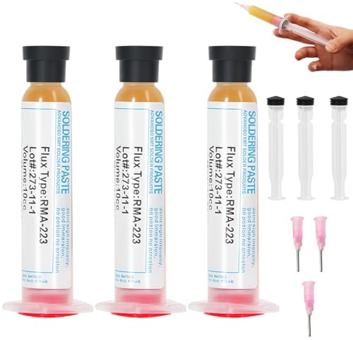 OIXYA RMA-223 Flussante per saldatura a stagno,10ML Flussante No-Clean Senza Piombo a base di Rosin (2 Pezzo),per Saldatura di Telefoni, BGA, SMD, PCB, Ecc.Riparazione Elettronica.(B)