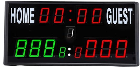 Ausla Digital LED-poängtavla, 24-timmars Displaypoängtavla med Nedräkningstimer, Poänghållare med Fjärrkontroll för Fotboll, Cornhole, Bordtennis, Dart