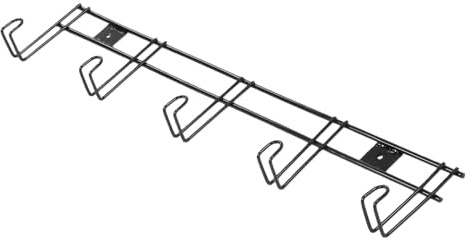 Ejoyous Tränsställ Järnväggmonterat Häftställ 2-pack 31,5 Tum med 10 Krokstift Rostsäkert Finish för Ladugårdsstång Stall Hästträns Grimma Organisation