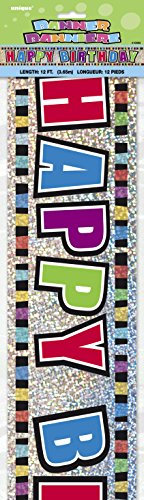 Vibrant Multicolor Happy Birthday Prism Banner (3.6 meter) 1 Piece - Vibrant & Eye-Catching Party Decoration