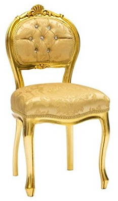 MAXIOCCASIONI Chaise musicienne baroque or