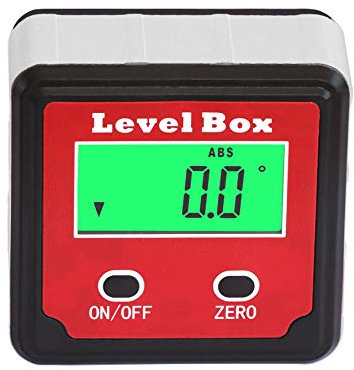 HHTEC Winkelmesser Neigungsmesser Inklinometer Digitaler LCD Wasserdicht Bevel Box Winkelmessgerät Wasserwaage Level Box integrierte Magnete