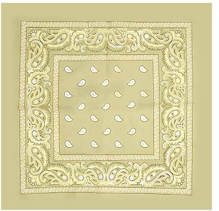 WedDecor Light Coffee Cotton Bandana Head Scarf 55cm, Pack of 1