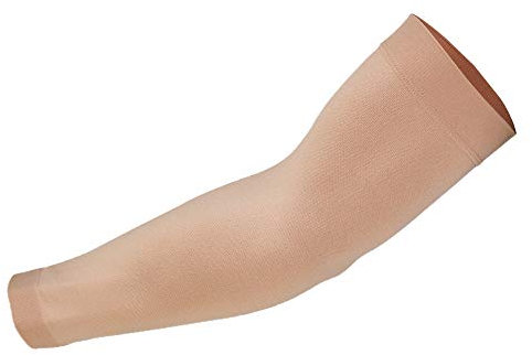 Weimob - Mangas unisex de manga completa para debajo de la pierna, tatuaje, protección para brazos, talla XL, color piel