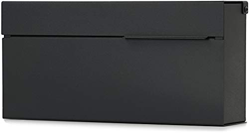 Modern Wall Mount Mailbox – Rust-Proof Aluminum, Black Powder Coated, Outside Mailbox for House | Weatherproof, Scratch Resistant | 14.6 x 7 x 3.5 | Vsons Design Louis B