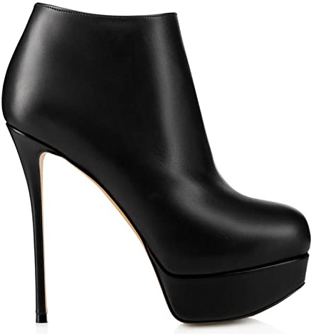 BeAUZQ Stivaletti con Plateau da Donna Stivaletti con Tacco a Spillo con Tacco a Spillo Stivaletti con Tacco Alto Fetish Décolleté con spogliarellista Sexy da Discoteca Taglia 34-46,Nero,39