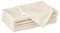 Encasa XO Baumwollstoffservietten | 6er-Set | Größe 43x43 cm | Natural Volltonfarbe | Waschmaschinenfest