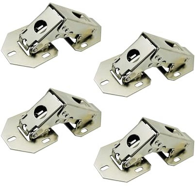 LIKERIANY 90 Grad Aufschraubscharnier mit Dämpfer Scharnier Ohne Topfbohrung Tür Scharniere Küchenschrank Kleiderschrank Schranktür Möbel 4 Stück