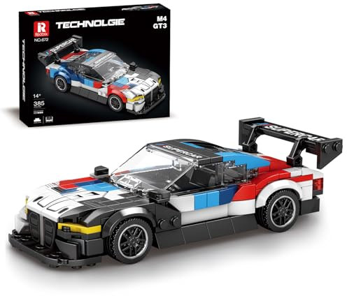Reobrix Speed Champions M4 GT3 Rennwagen Auto-Spielzeug, Technik Autos Spielzeugauto, Modellautos Klemmbausteine Auto MOC Bausteine, Geschenk für Jungs, Mädchen, Erwachsene und Autofans ab 14 Jahren